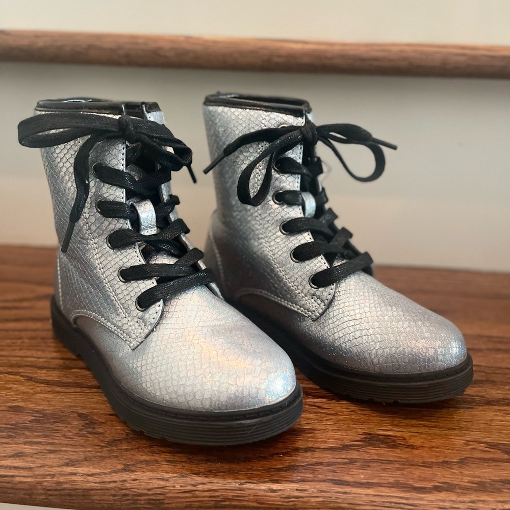 Silver Toddler Girl Boots
